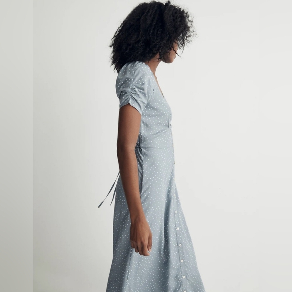 Madewell Dreamy Blue Midi Dress NWT - Picture 4 of 9